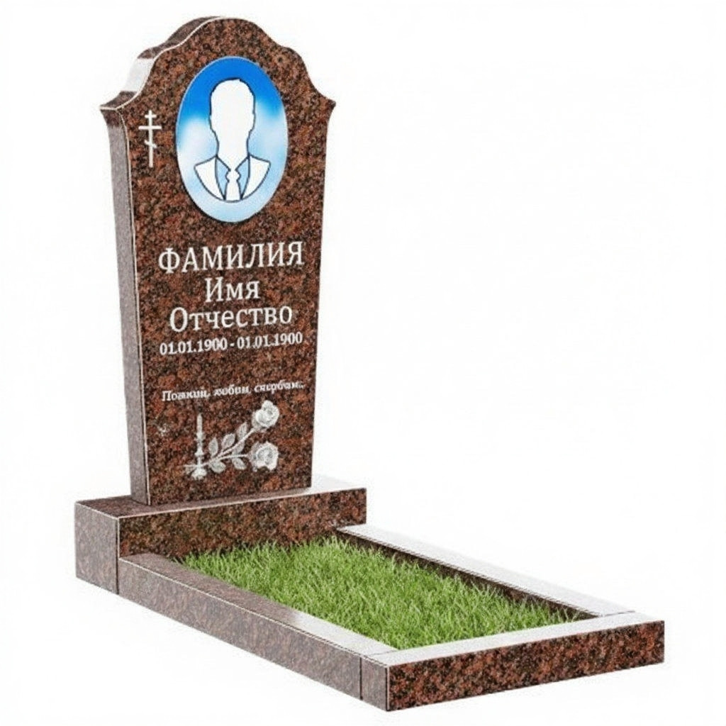 51f2a9429aa6a17a4617f12dee.jpg Памятник из дымовского гранита ДВ - 031 — изображение 1