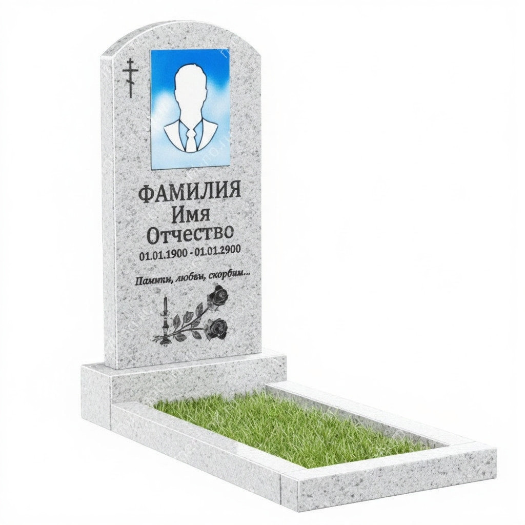 55907f8333ab7de8886fd8424a.jpg Памятник из мансуровского гранита МВ - 003 — изображение 1