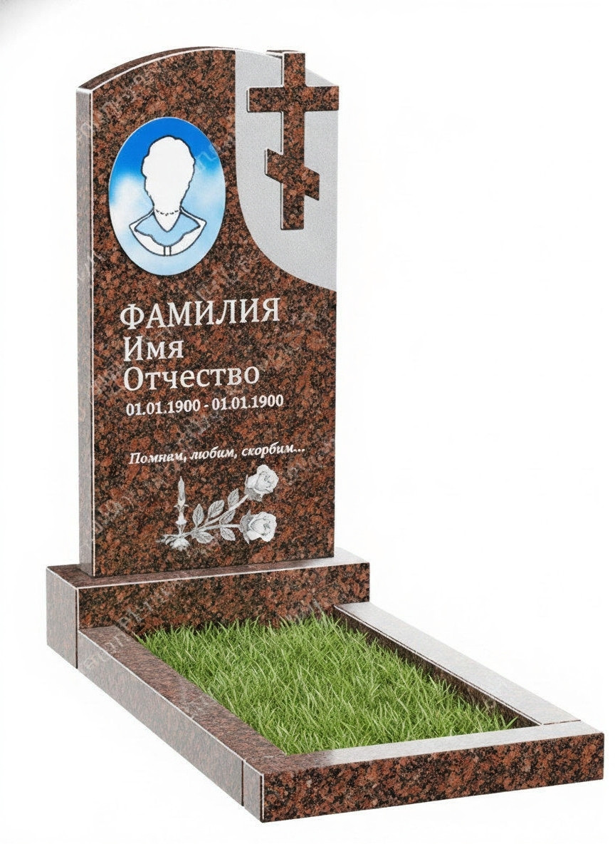 7619fdf61cd48138639e3c9cf2.jpg Памятник из дымовского гранита ДВ - 040 — изображение 1