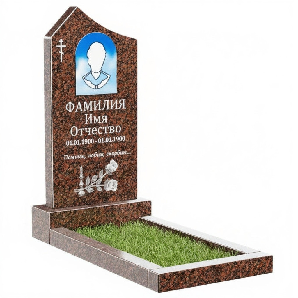 79425a5fb2f3f0bd57fab64996.jpg Памятник из дымовского гранита ДВ - 014 — изображение 1