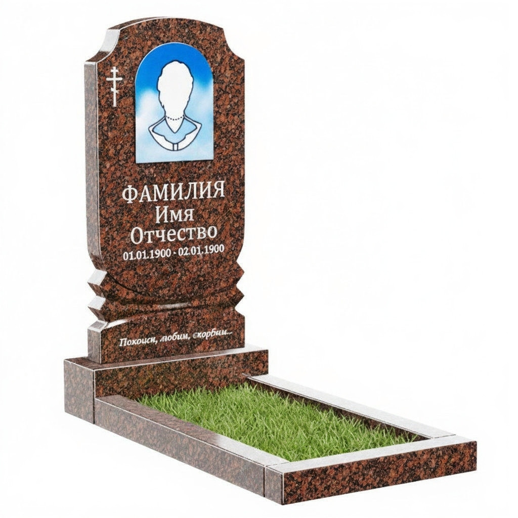 d26e2be7ad273547ad0e327b44.jpg Памятник из дымовского гранита ДВ - 046 — изображение 1