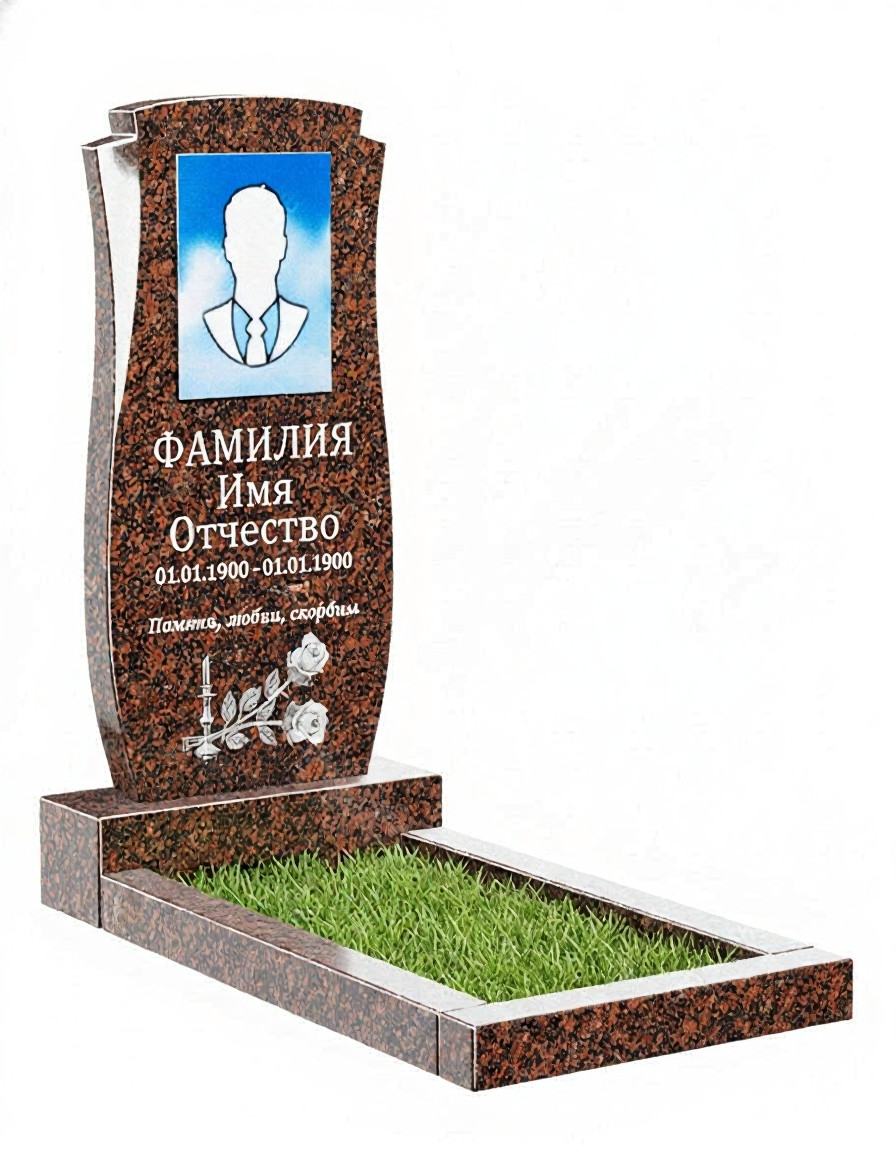 e9f206a50bcdce15bcae205716.jpg Памятник из дымовского гранита ДВ - 048 — изображение 1