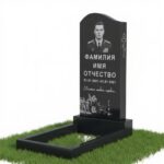 Памятник из гранита Габбро (спецпредложение, вид справа)